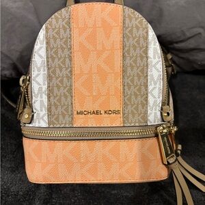 Michael Kors Rhea mini color block Backpack w/ dust bag